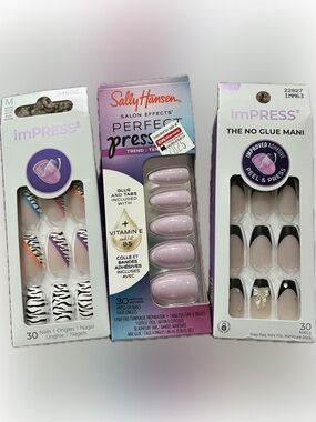 Impress/ Sally Hansen press on mani set of 3